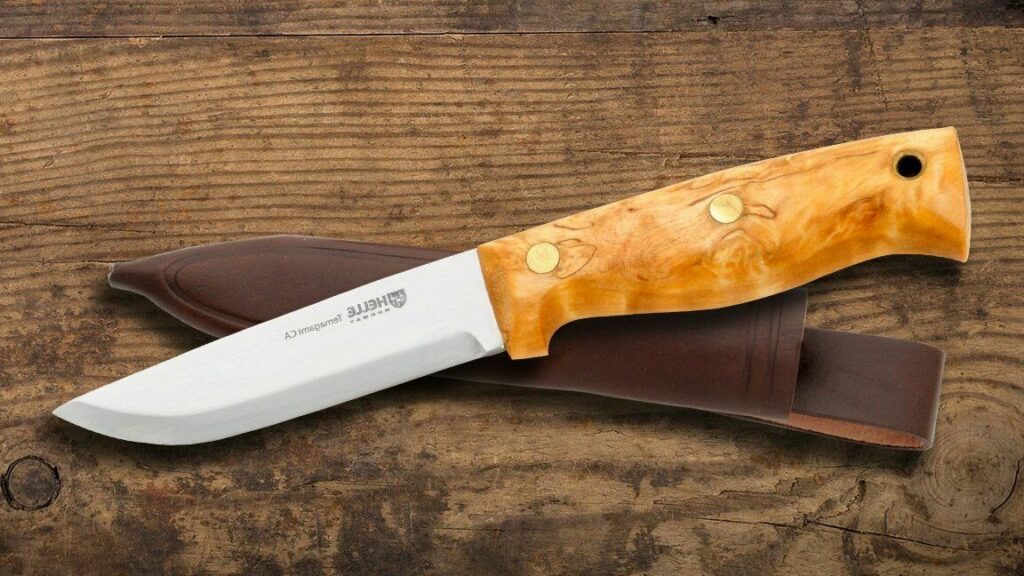 bushcraft knife on a sheath